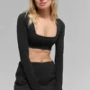 Reggiseno a maniche lunghe Alo Softsculpt Precision - Nero