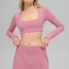 Reggiseno a maniche lunghe Alo Softsculpt Precision - Rosa selvatico