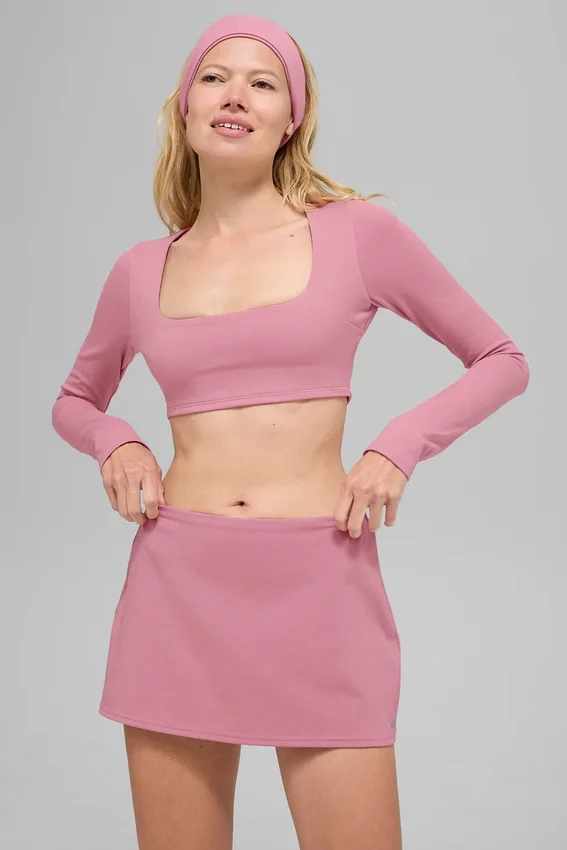 Reggiseno a maniche lunghe Alo Softsculpt Precision - Rosa selvatico