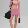 Reggiseno a maniche lunghe Alo Softsculpt Precision - Rosa selvatico