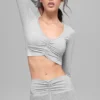 Reggiseno a maniche lunghe Alosoft Intuition - Grigio melange sportivo