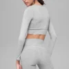 Reggiseno a maniche lunghe Alosoft Intuition - Grigio melange sportivo