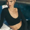 Reggiseno a maniche lunghe Alosoft Intuition - Nero