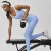 Leggings High-Waist Airbrush 7/8 Better Together - Blu Provenza chiaro/