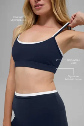 Reggiseno Airbrush Double Up – Blu navy/Bianco