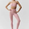 Leggings Airbrush Fast Track High-Waist - Rosa vintage/Bianco
