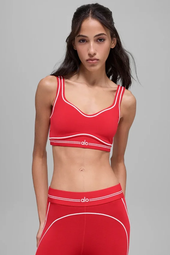 Reggiseno Airbrush Heart Throb - Rosso brillante/Bianco
