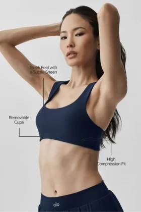 Reggiseno Airlift Advantage con dorso a vogatore – Blu navy