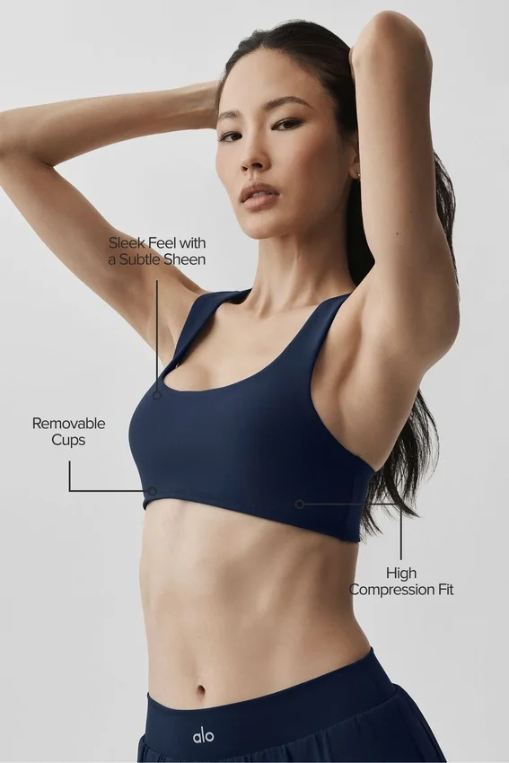 Reggiseno Airlift Advantage con dorso a vogatore - Blu navy