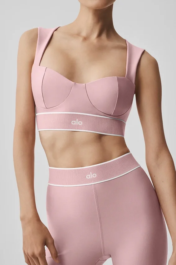Reggiseno Airlift Alignment - Rosa vintage/Bianco