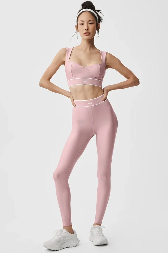 Reggiseno Airlift Alignment - Rosa vintage/Bianco