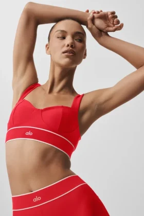 Reggiseno Airlift Alignment - Rosso brillante/Bianco