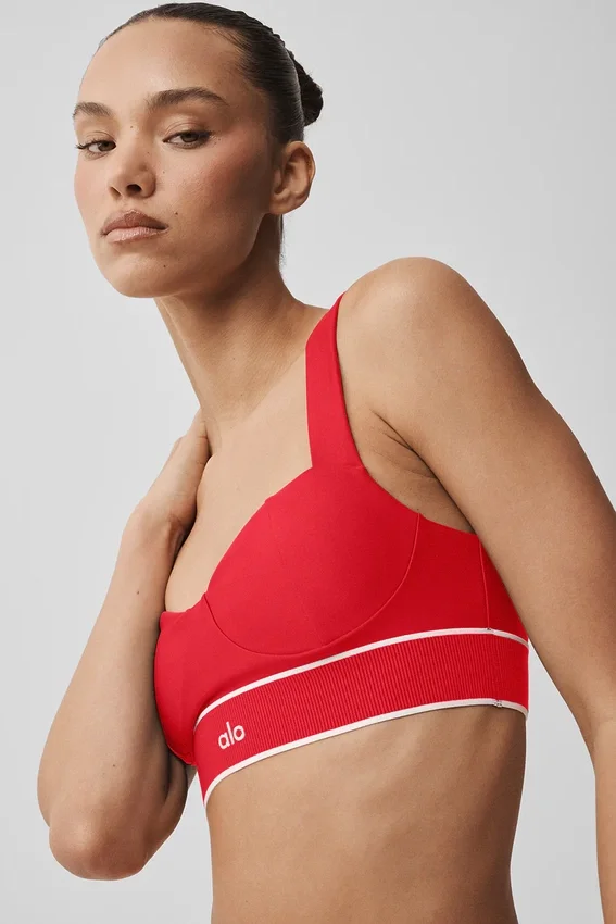 Reggiseno Airlift Alignment - Rosso brillante/Bianco