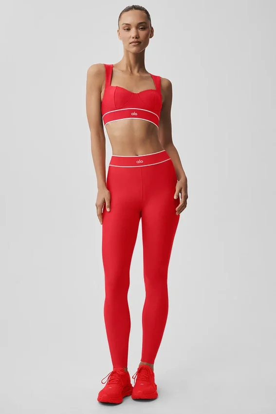 Reggiseno Airlift Alignment - Rosso brillante/Bianco