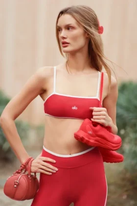 Reggiseno Airlift Charger - Rosso brillante/Bianco