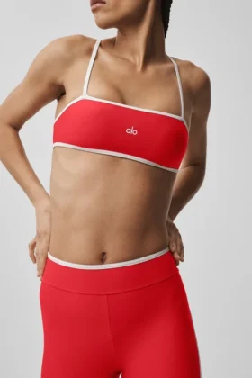 Reggiseno Airlift Charger – Rosso brillante/Bianco