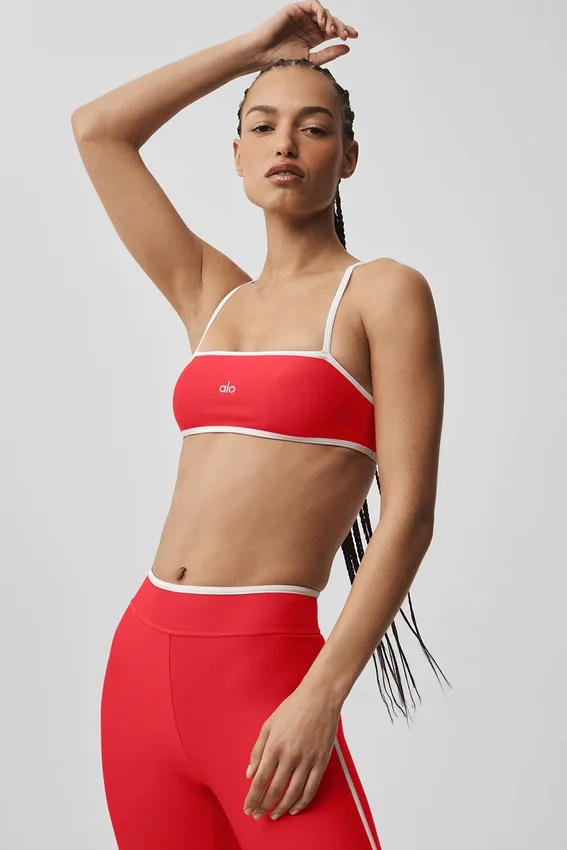 Reggiseno Airlift Charger - Rosso brillante/Bianco