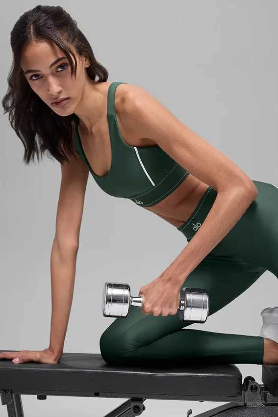 Reggiseno Airlift Suit Up - Verde trifoglio/Bianco