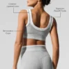 Reggiseno Alosoft Better Together - Grigio melange sportivo/Bianco