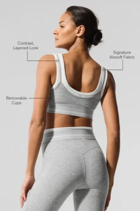 Reggiseno Alosoft Better Together – Grigio melange sportivo/Bianco