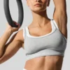 Reggiseno Alosoft Better Together - Grigio melange sportivo/Bianco