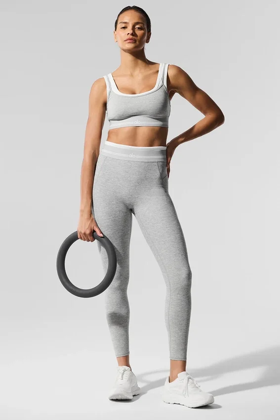 Reggiseno Alosoft Better Together - Grigio melange sportivo/Bianco