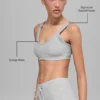 Reggiseno Alosoft Center Stage - Grigio melange sportivo