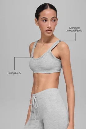 Reggiseno Alosoft Center Stage – Grigio melange sportivo