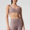 Reggiseno Alosoft Center Stage - Rosa scuro Quartz Heather