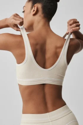 Reggiseno Alosoft Heart Throb – Grigio melange avena/Bianco