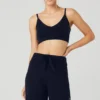 Reggiseno completo Jet Set in cashmere - Blu navy
