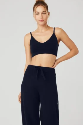Reggiseno completo Jet Set in cashmere - Blu navy
