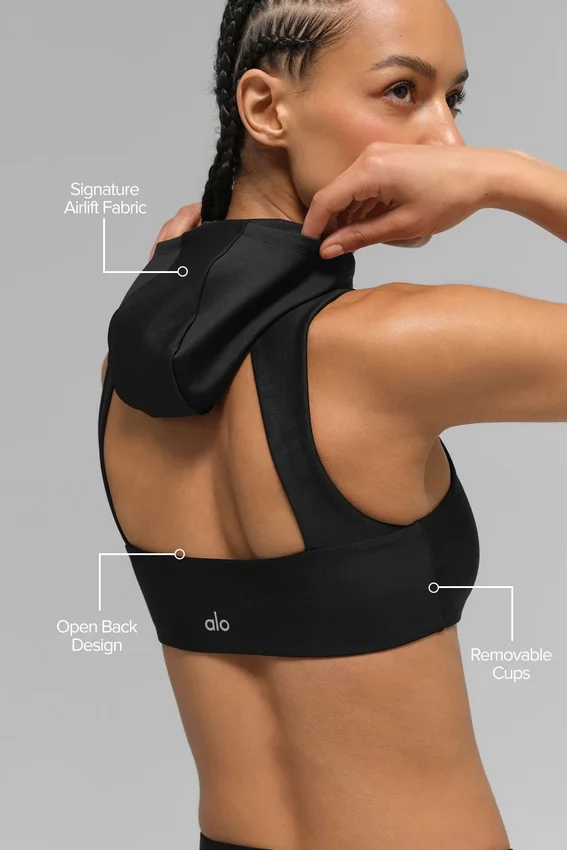 Reggiseno con cappuccio Airlift Light Speed - Nero