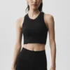 Reggiseno Delight senza cuciture in modal a coste con collo alto - Nero