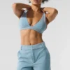 Reggiseno Dreamer in micro-velluto a coste - Blu celeste