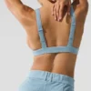 Reggiseno Dreamer in micro-velluto a coste - Blu celeste