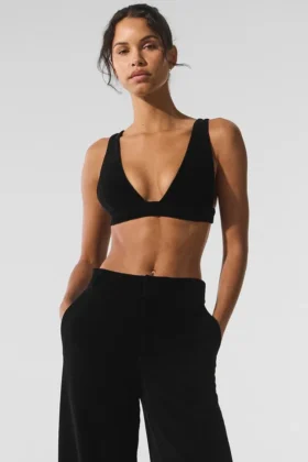 Reggiseno Dreamer in micro-velluto a coste - Nero