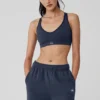 Reggiseno Favorite a costine senza cuciture - Blu navy