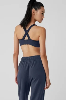 Reggiseno Favorite a costine senza cuciture – Blu navy