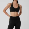 Reggiseno Favorite a costine senza cuciture - Nero
