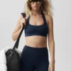 Reggiseno halter Alo Softsculpt Feel the Heat - Blu navy