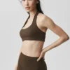 Reggiseno halter Alo Softsculpt Feel the Heat - Espresso