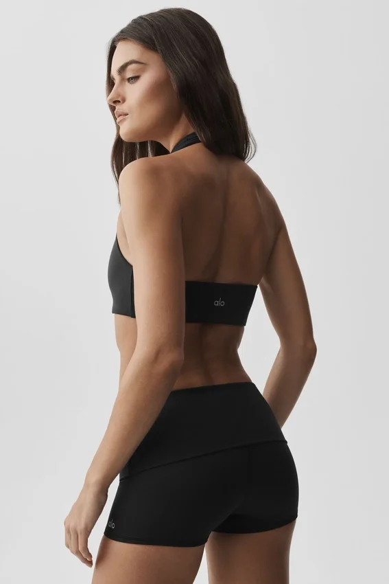 Reggiseno halter Alo Softsculpt Feel the Heat - Nero