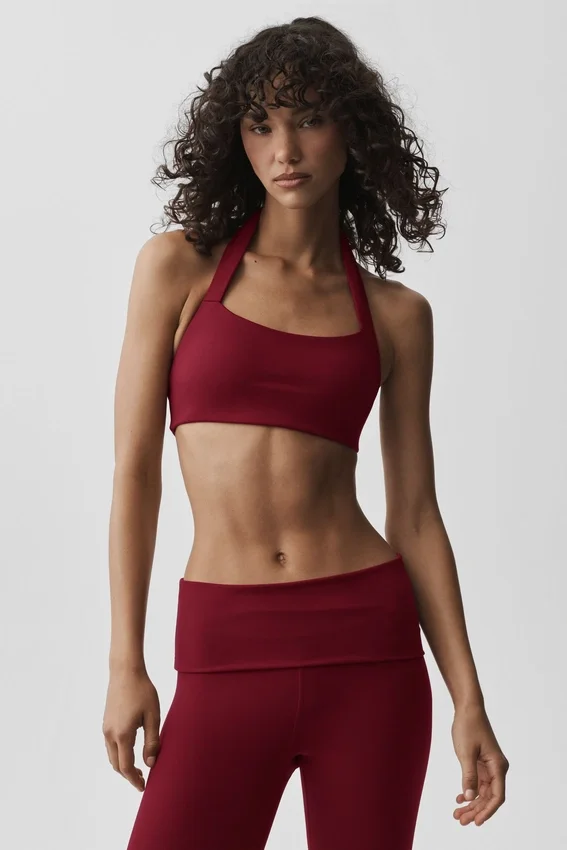 Reggiseno halter Alo Softsculpt Feel the Heat - Rosso Summer Romance