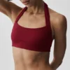 Reggiseno halter Alo Softsculpt Feel the Heat - Rosso Summer Romance