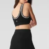 Reggiseno in maglia stile maglione da tennis club - Nero/Avorio