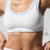 Reggiseno in maglia stile maglione Tennis Club - Bianco/Blu conchiglia