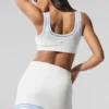 Reggiseno in maglia stile maglione Tennis Club - Bianco/Blu conchiglia