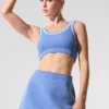 Reggiseno in maglia stile maglione Tennis Club - Blu cristallino/Bianco