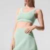 Reggiseno in maglia stile maglione Tennis Club - Menta/Bianco